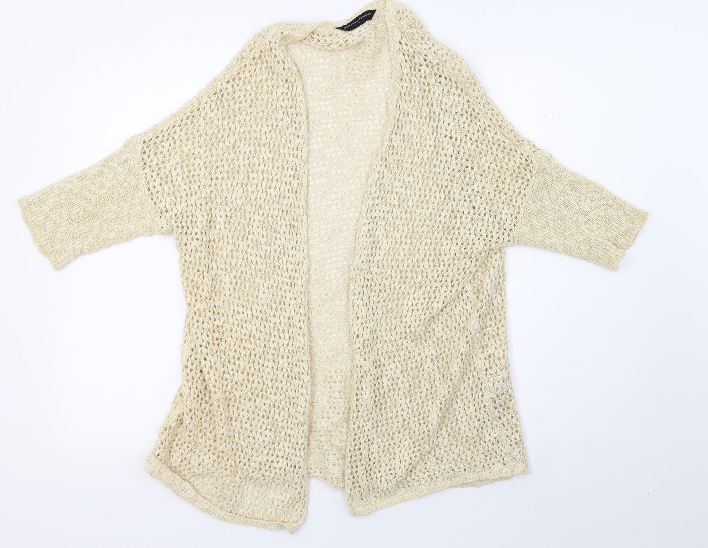 Dorothy Perkins Womens White  Knit Cardigan Jumper Size S