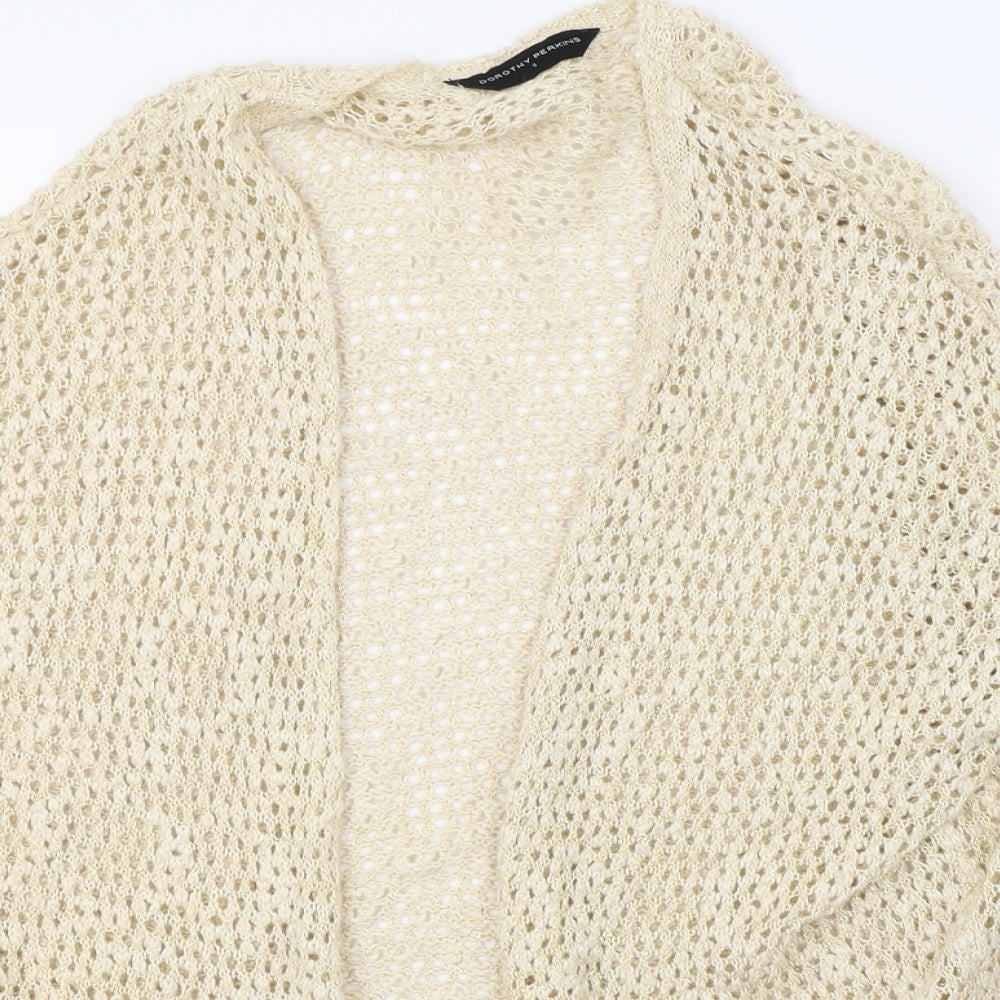 Dorothy Perkins Womens White  Knit Cardigan Jumper Size S
