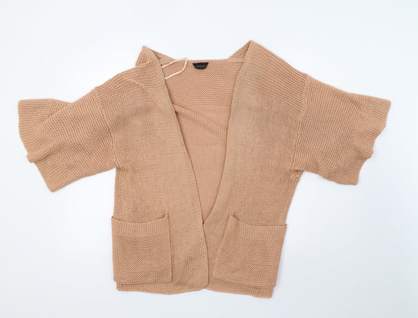 Topshop Womens Orange  Knit Cardigan Jumper Size 12