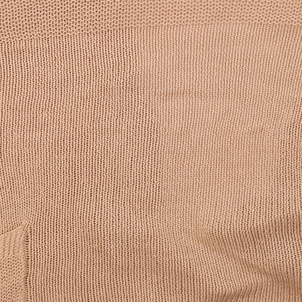 Topshop Womens Orange  Knit Cardigan Jumper Size 12