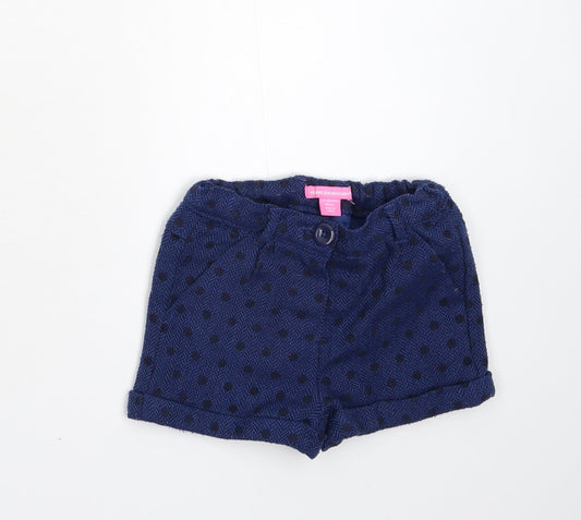 Young Dimension Boys Blue Polka Dot  Utility Shorts Size 2-3 Years