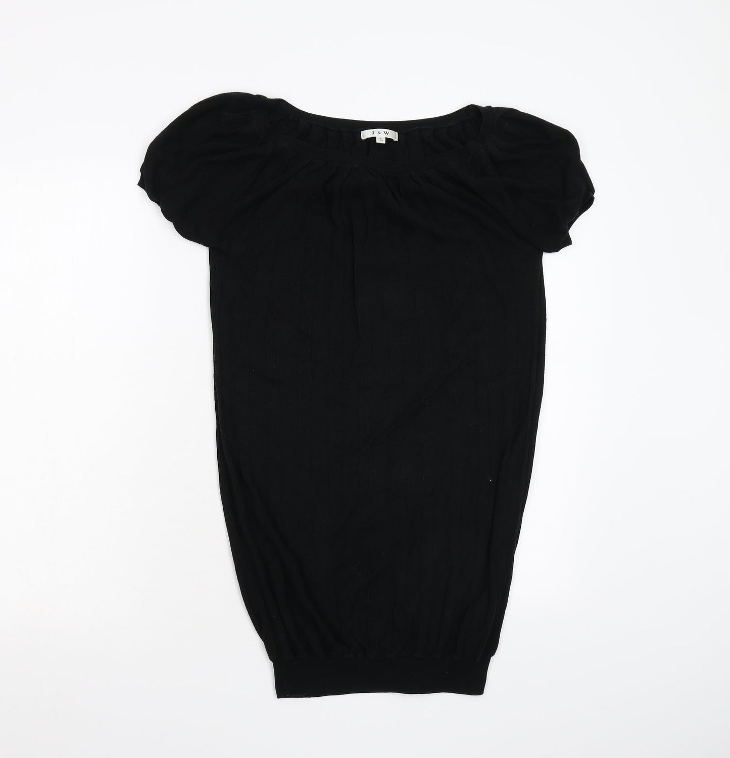 J&W Womens Black  Knit Pullover Jumper Size M