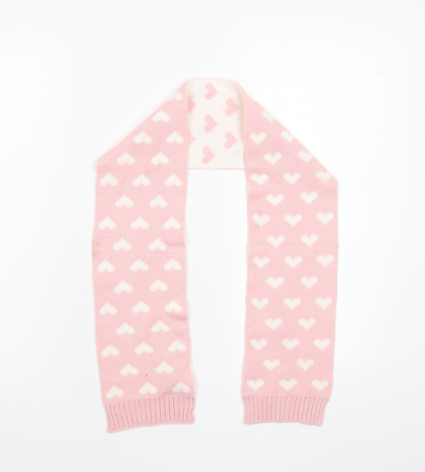 Primark Girls Pink Geometric Knit Scarf Scarves & Wraps One Size