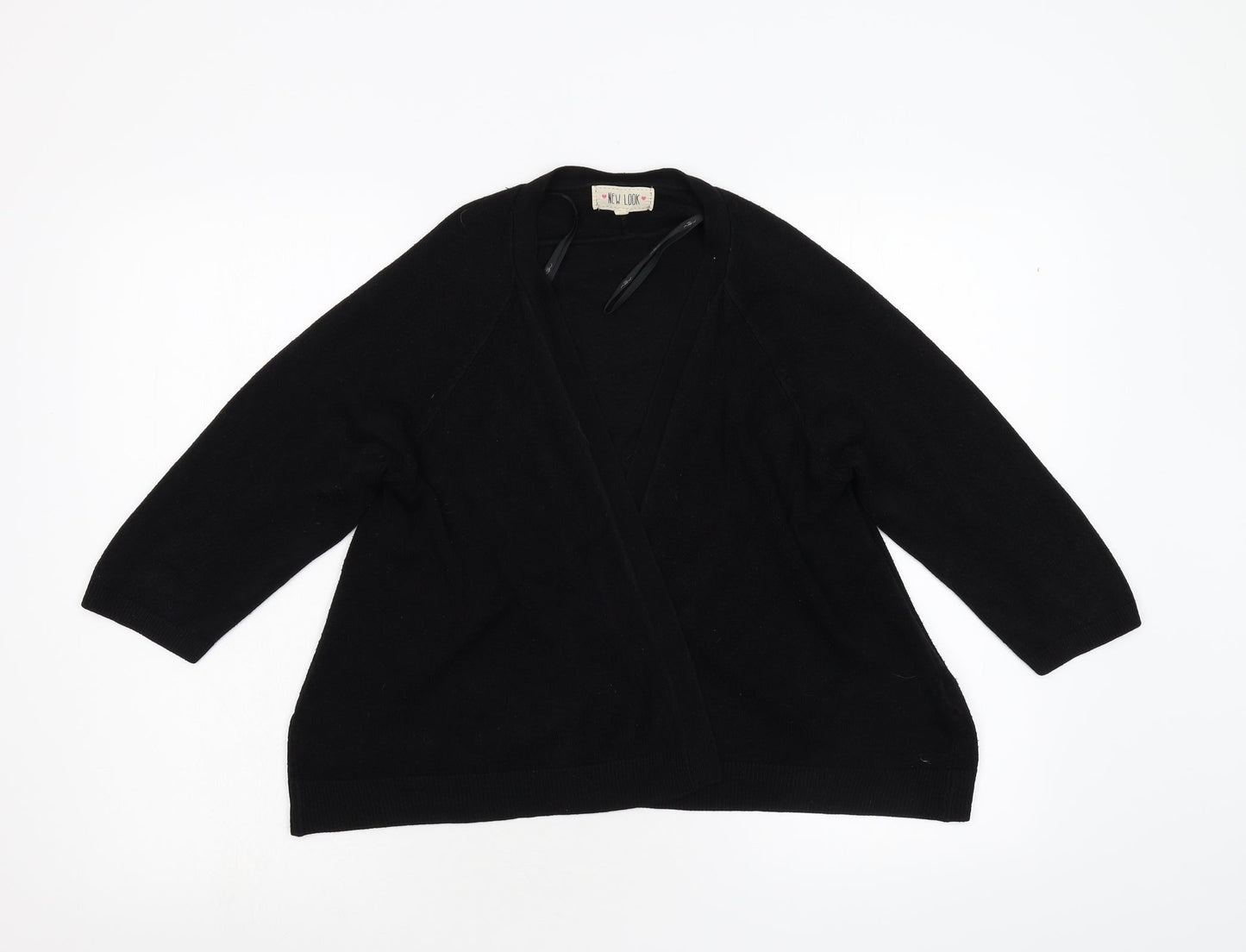 New Look Womens Black  Knit Cardigan Jumper Size 10