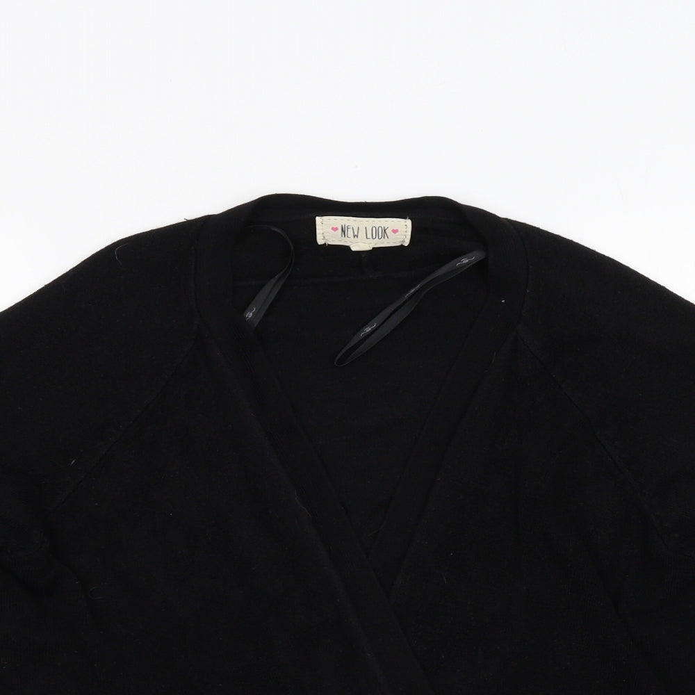 New Look Womens Black  Knit Cardigan Jumper Size 10
