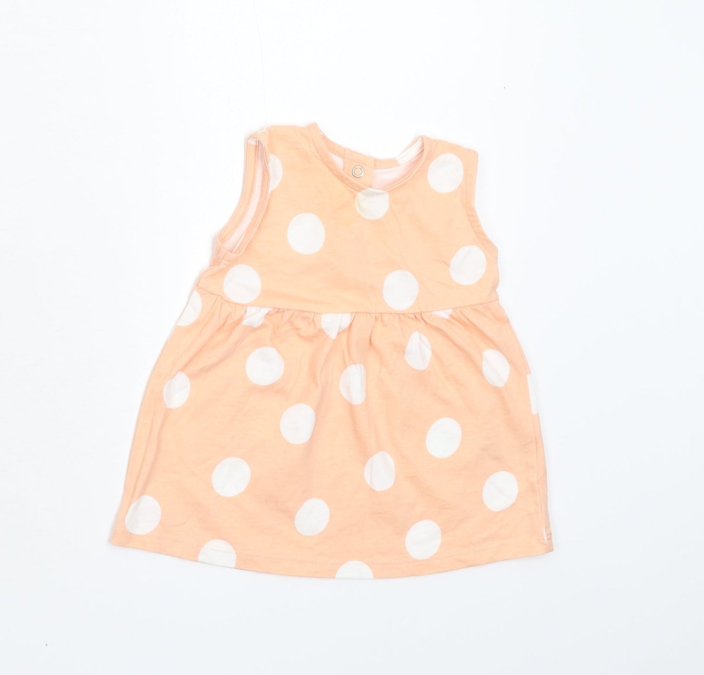 George Girls Orange Polka Dot  T-Shirt Dress  Size 0-3 Months