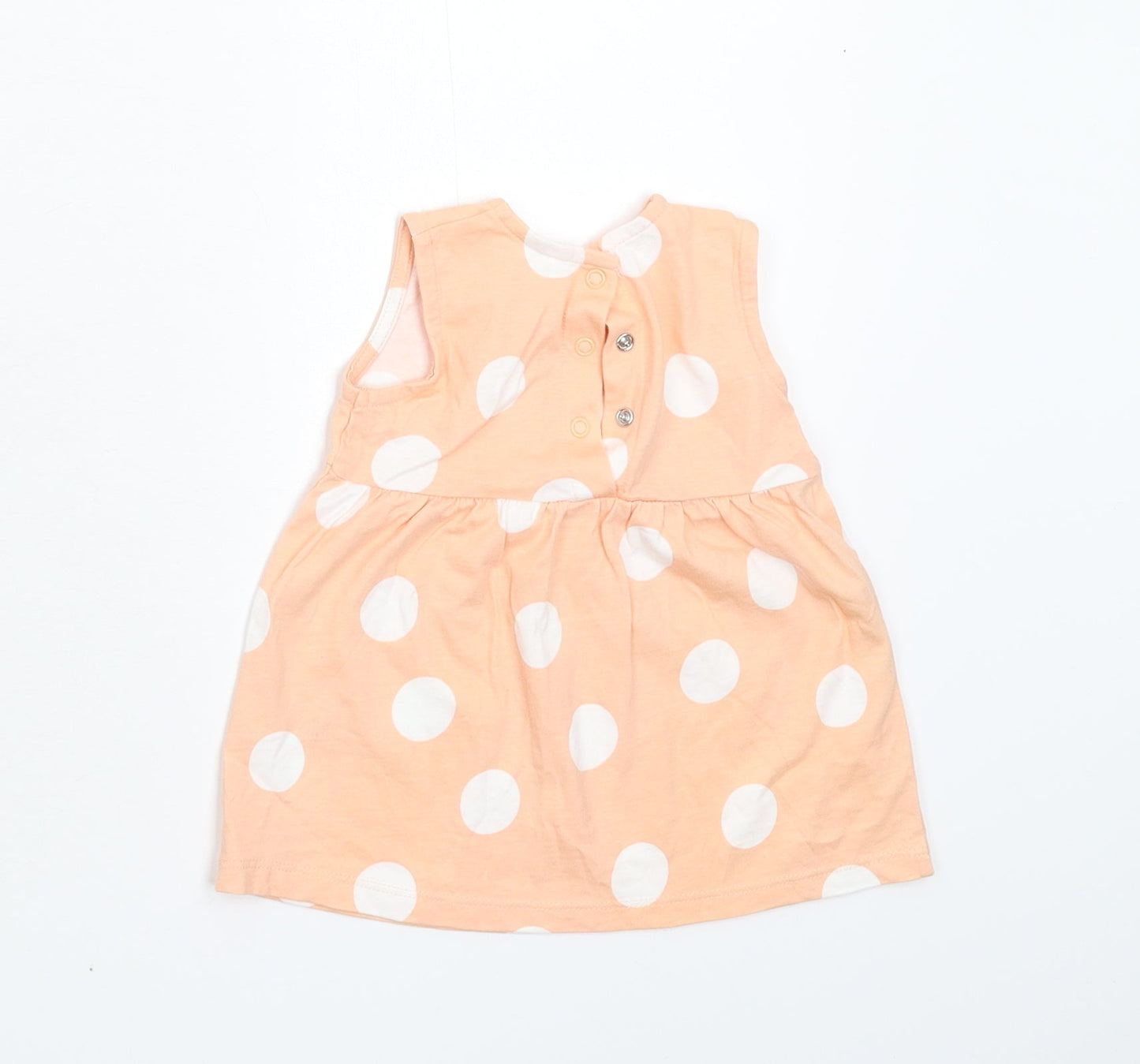 George Girls Orange Polka Dot  T-Shirt Dress  Size 0-3 Months