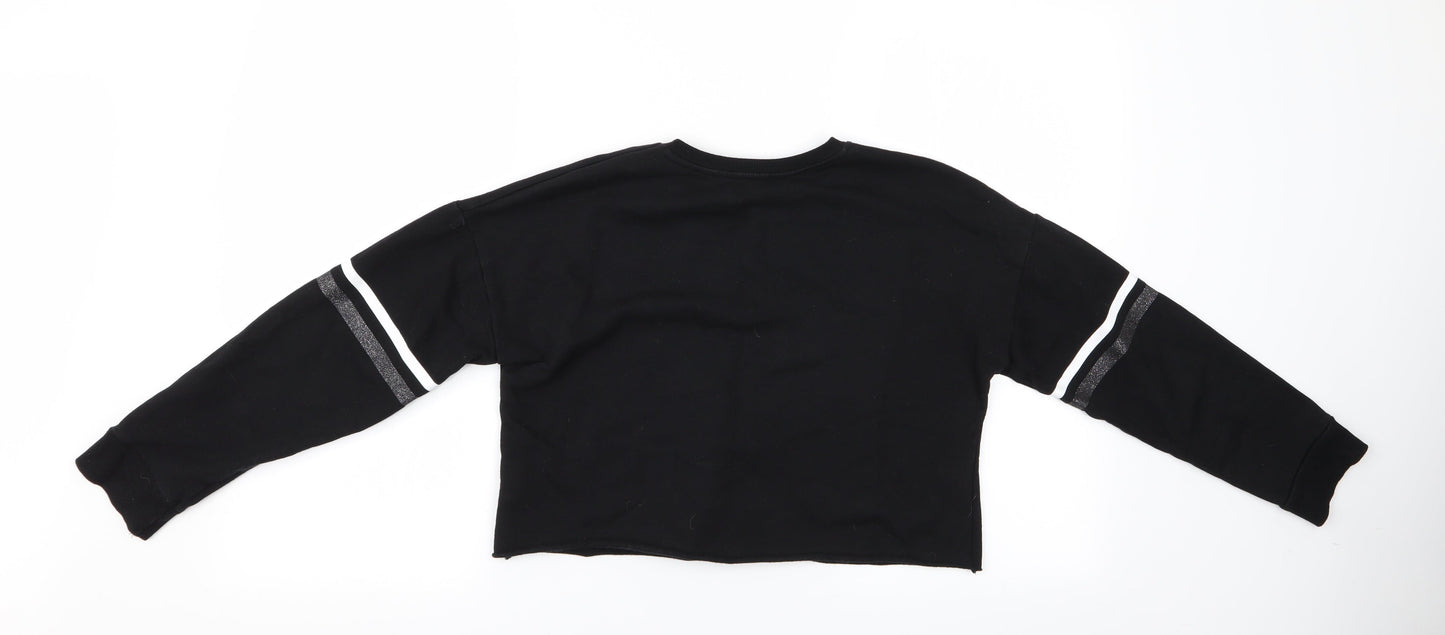 Primark Girls Black   Pullover Jumper Size 12-13 Years  - New York Vibes Follow Dreams
