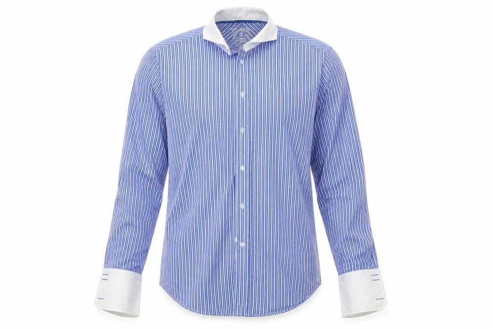 NEXT Mens Blue Striped   Button-Up Size 15.5  - Next