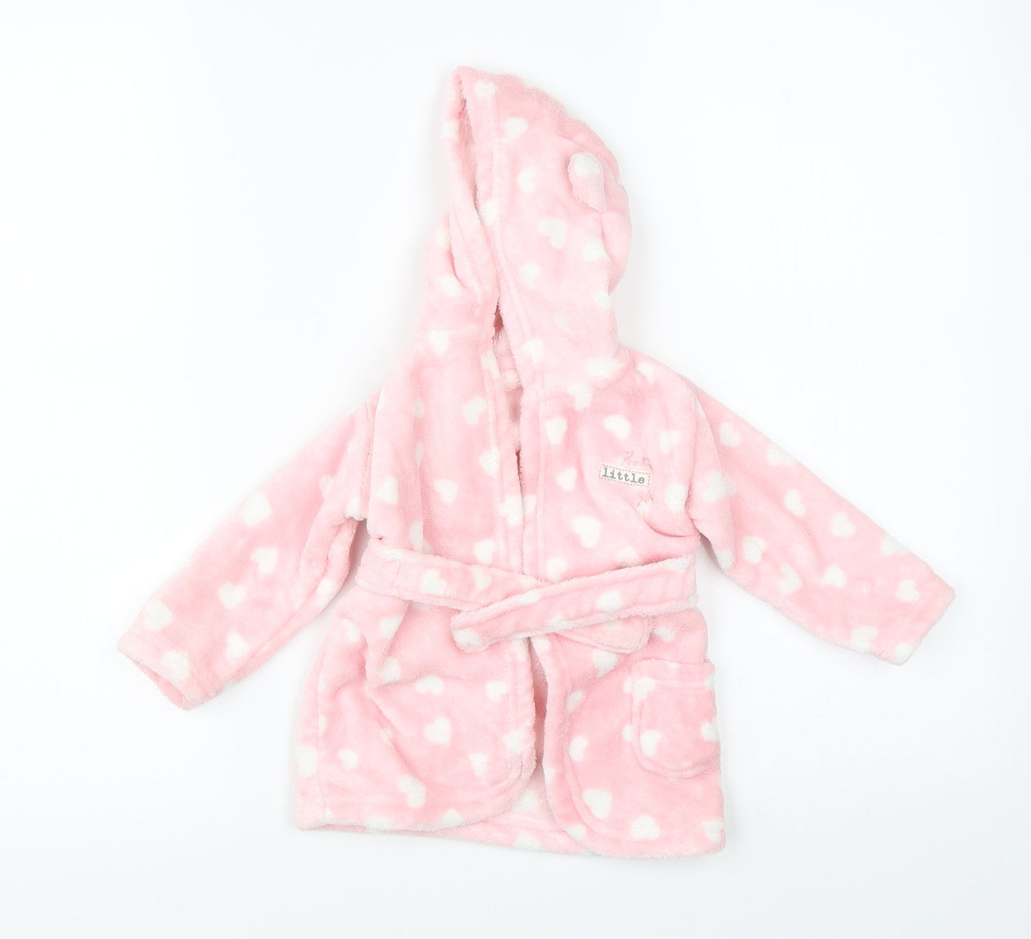 George Girls Pink Polka Dot   Robe Size 6-9 Months