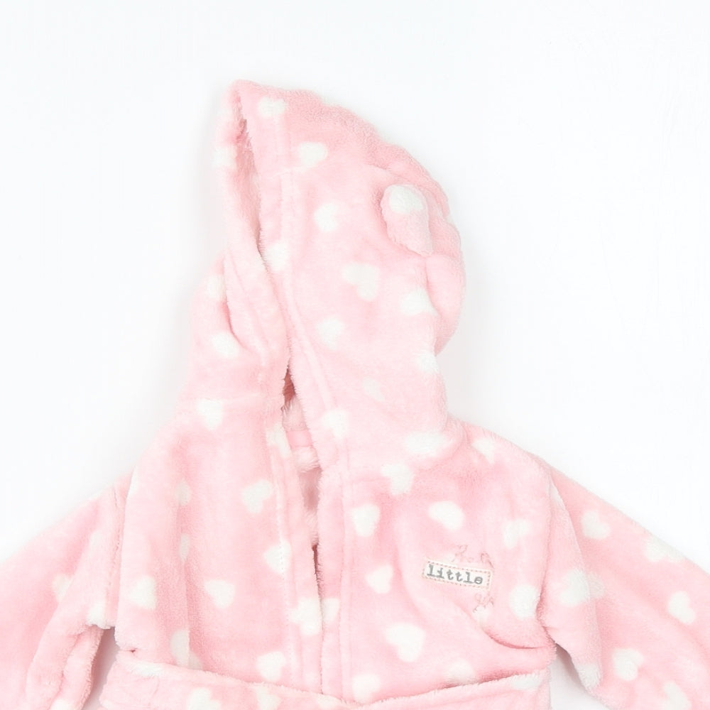 George Girls Pink Polka Dot   Robe Size 6-9 Months