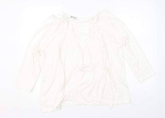 Crane Womens White   Basic Blouse Size L