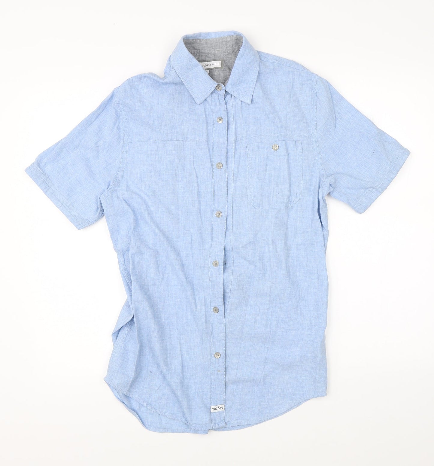 PD & C Mens Blue    Button-Up Size S