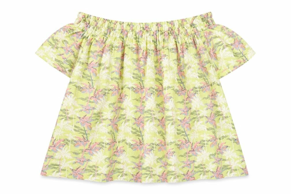 New Look Girls Yellow Floral  Basic Blouse Size 8 Years