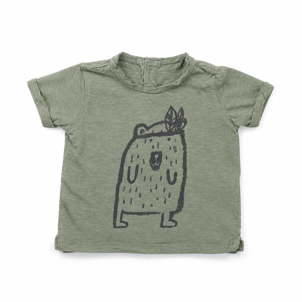 Front view of Next Baby Green Basic T-Shirt, size 3-6, Months