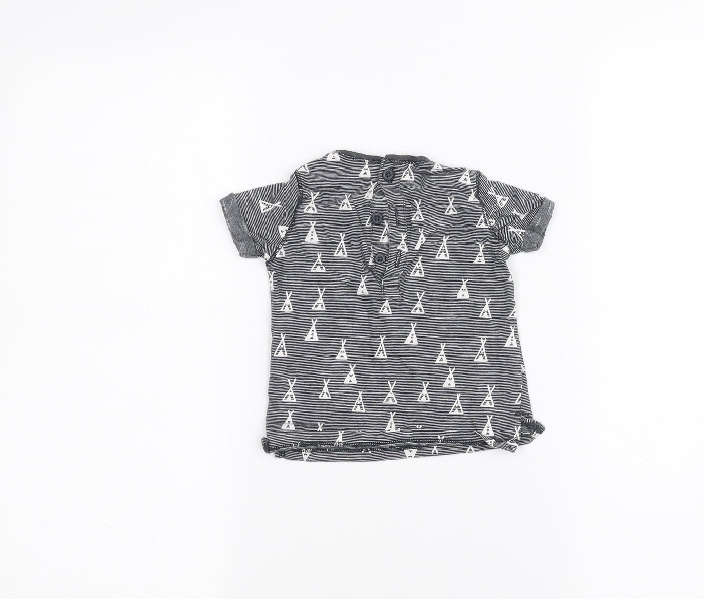 NEXT Baby Black Striped  Basic T-Shirt Size 3-6 Months