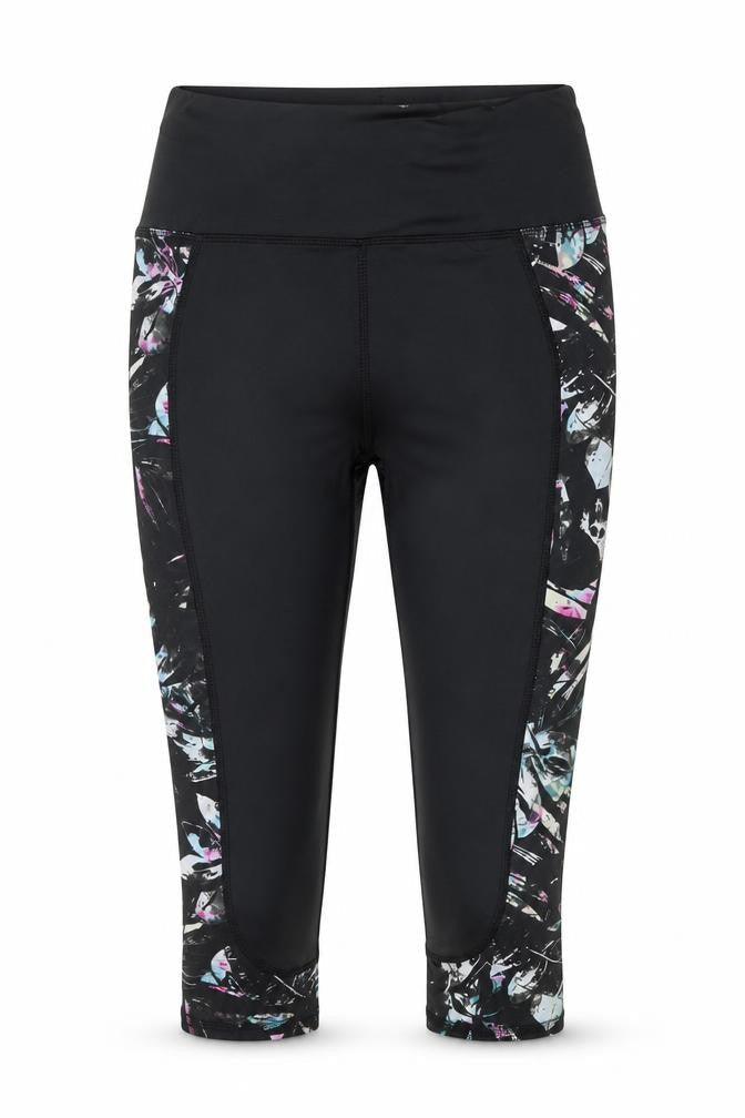 WORKOUT Womens Black   Cropped Leggings Size XS L20 in