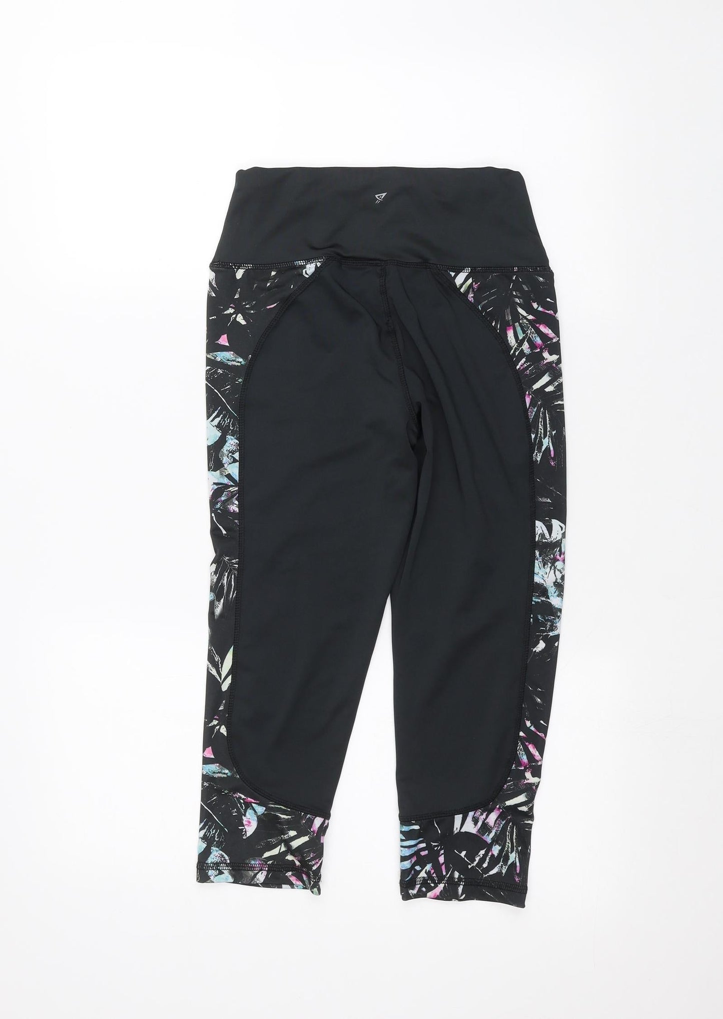 WORKOUT Womens Black   Cropped Leggings Size XS L20 in