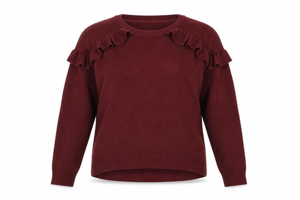 Front view of Papaya women’s red jumper, size M