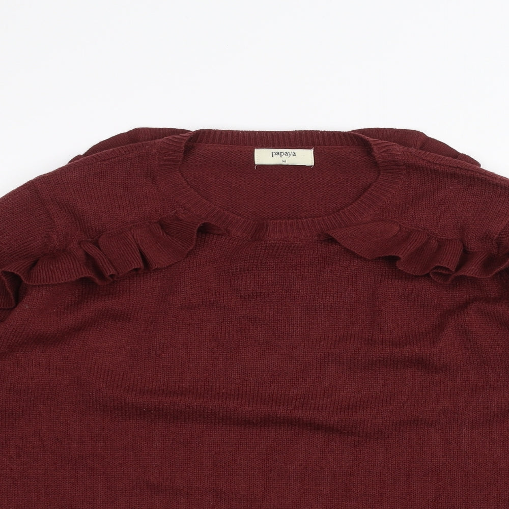 Papaya Womens Red   Pullover Jumper Size M