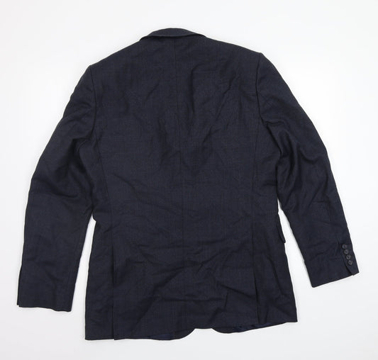 Hammond & Co. Mens Blue Check  Jacket Blazer Size 42