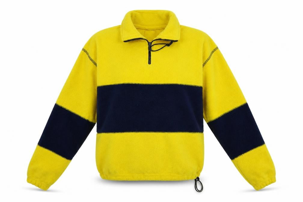 WPS Womens Yellow Striped  Pullover Sweatshirt Size M