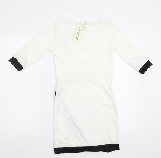Shenyu Womens White   Bodycon  Size S