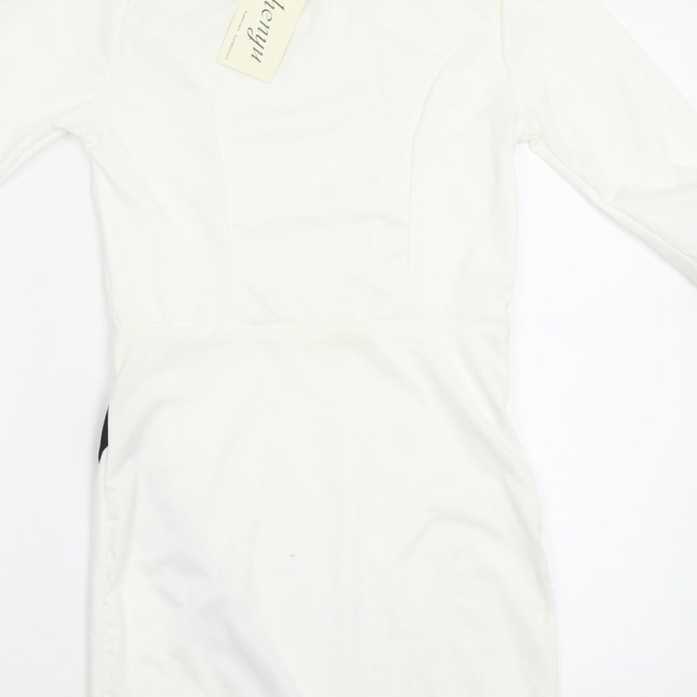 Shenyu Womens White   Bodycon  Size S