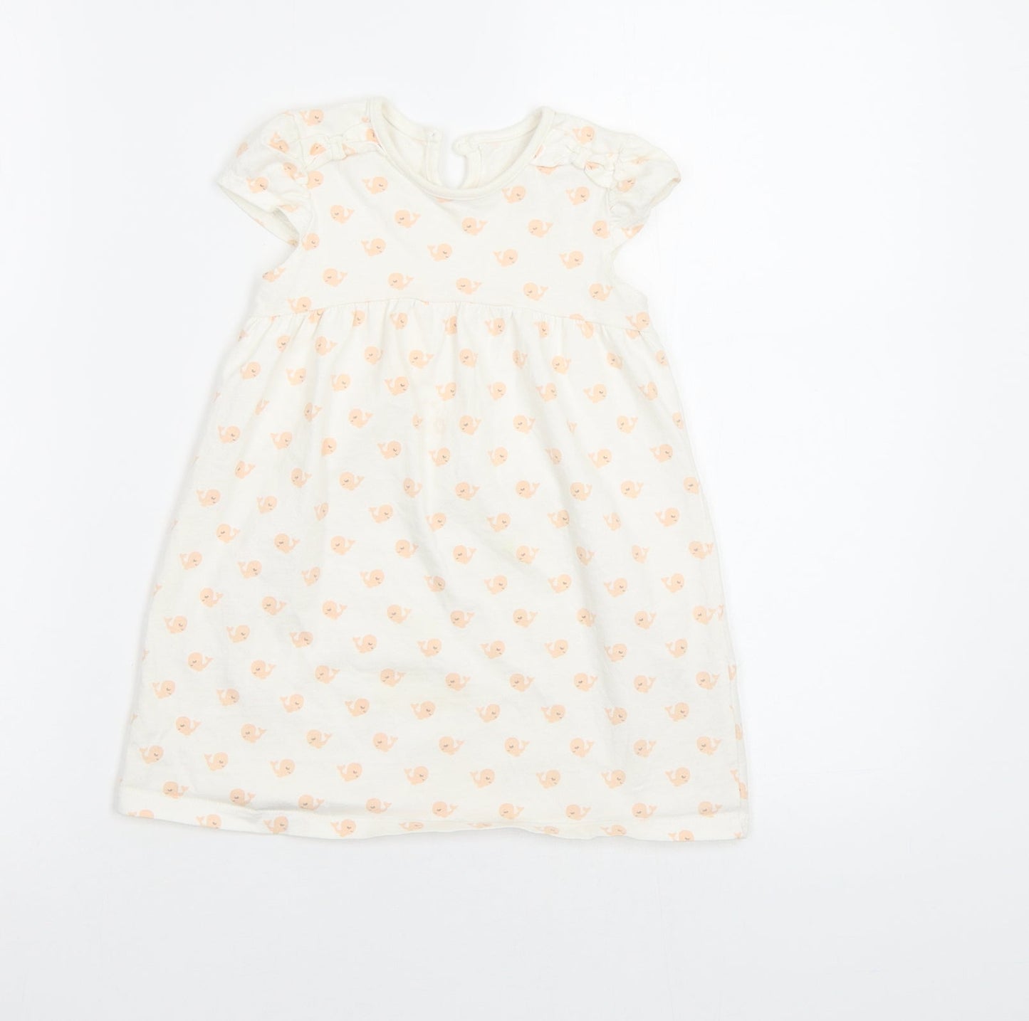 George Baby White Geometric  A-Line  Size 18-24 Months