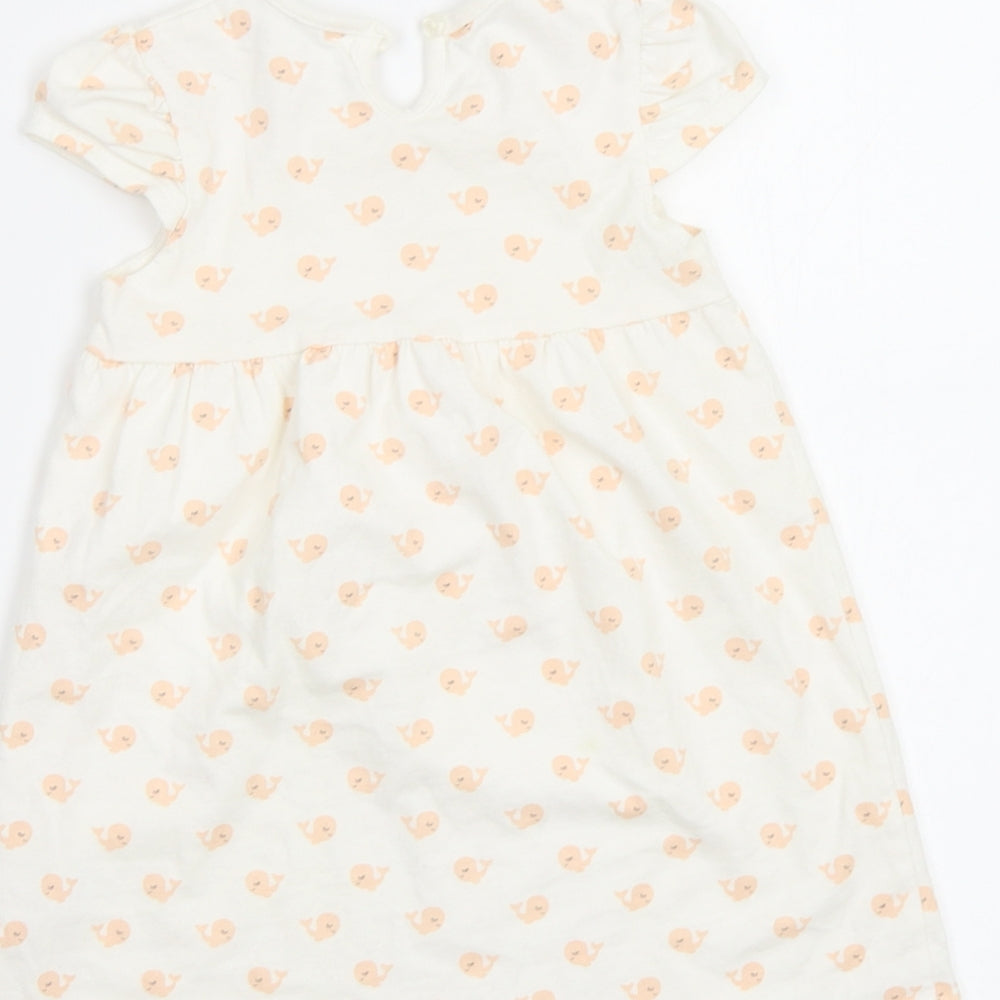 George Baby White Geometric  A-Line  Size 18-24 Months