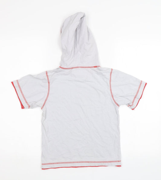 Dudeskin Boys Grey   Basic T-Shirt Size 6-7 Years