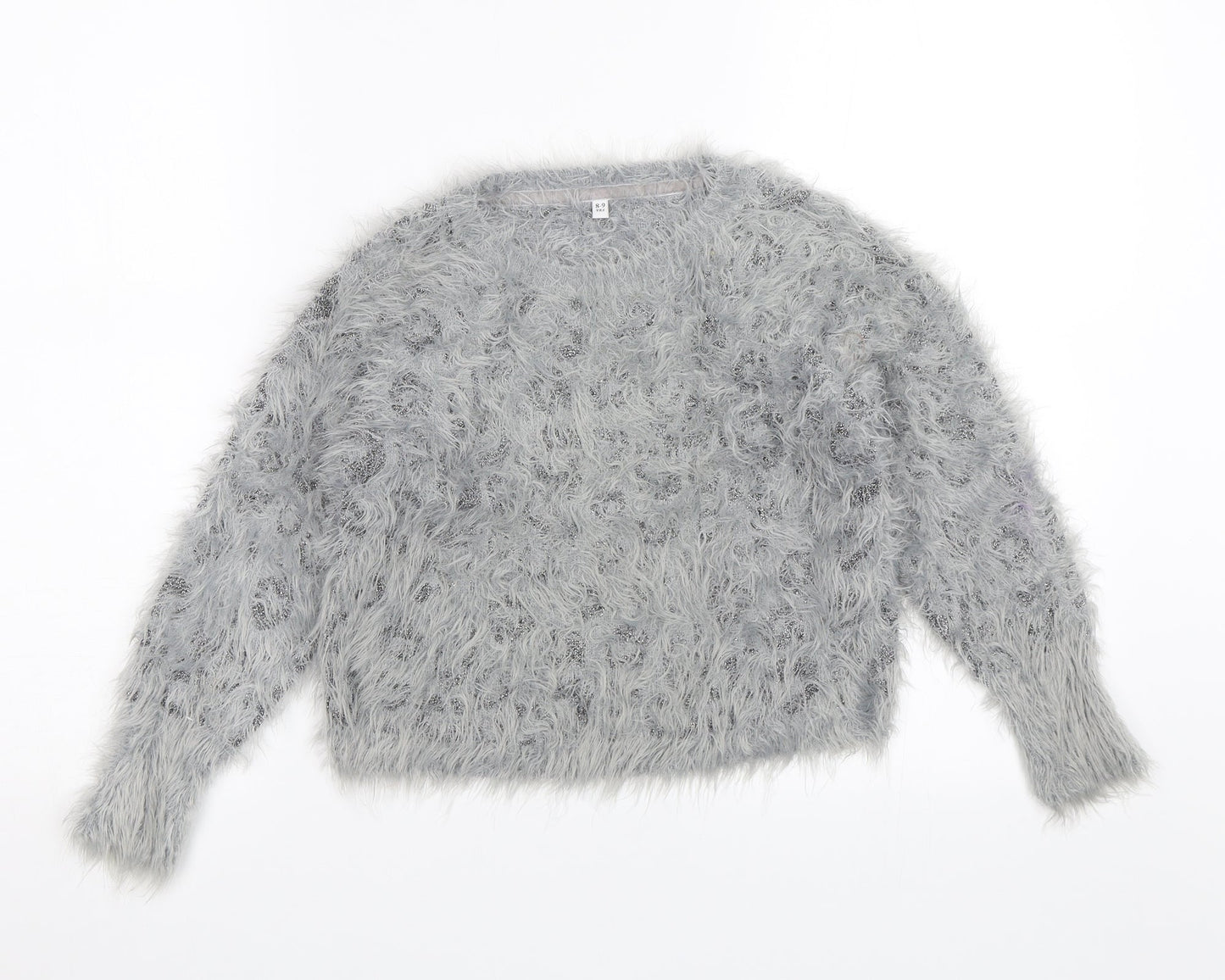 M&S Girls Grey   Pullover Jumper Size 8-9 Years