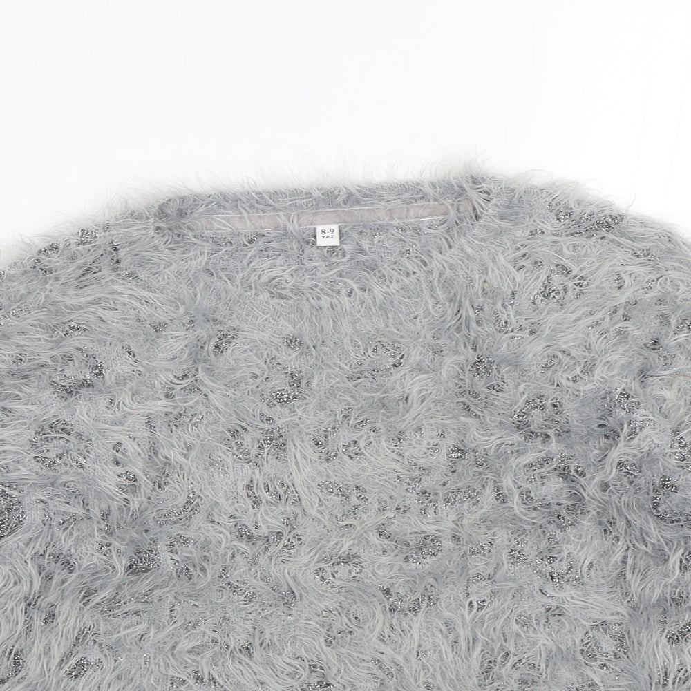 M&S Girls Grey   Pullover Jumper Size 8-9 Years