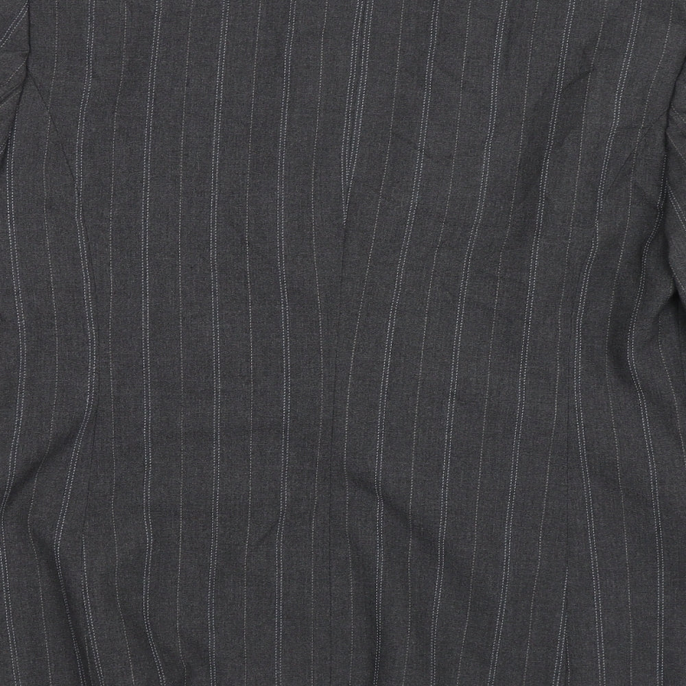 Planet Womens Grey Striped  Jacket Blazer Size 12