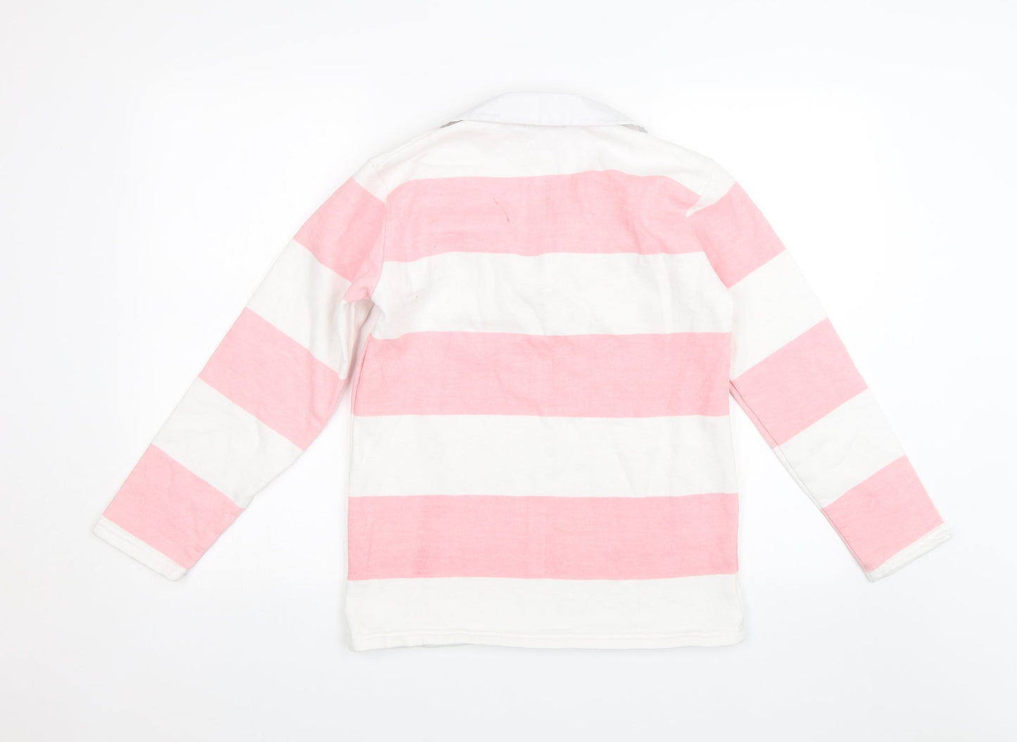 PRETTYLITTLETHING Womens Pink Striped  Pullover Jumper Size 4