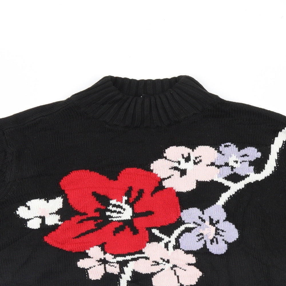 Divided Womens Black   Pullover Jumper Size M