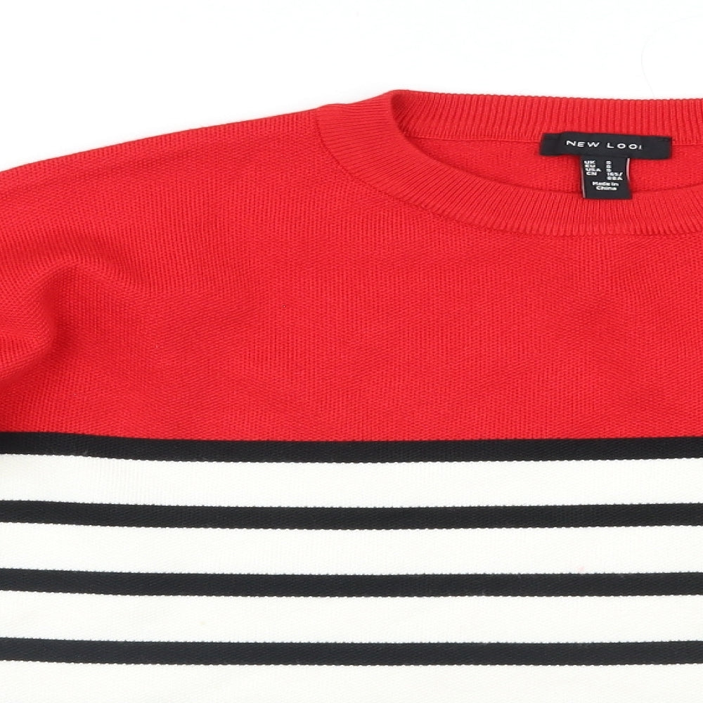 New Look Womens Multicoloured Striped  Henley Jumper Size S