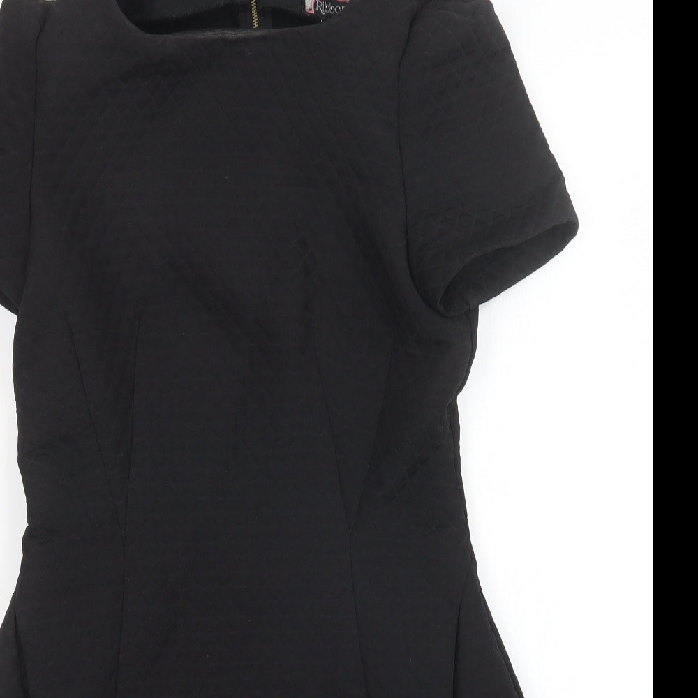 ribbon Womens Black   Tunic Jumper Size 8