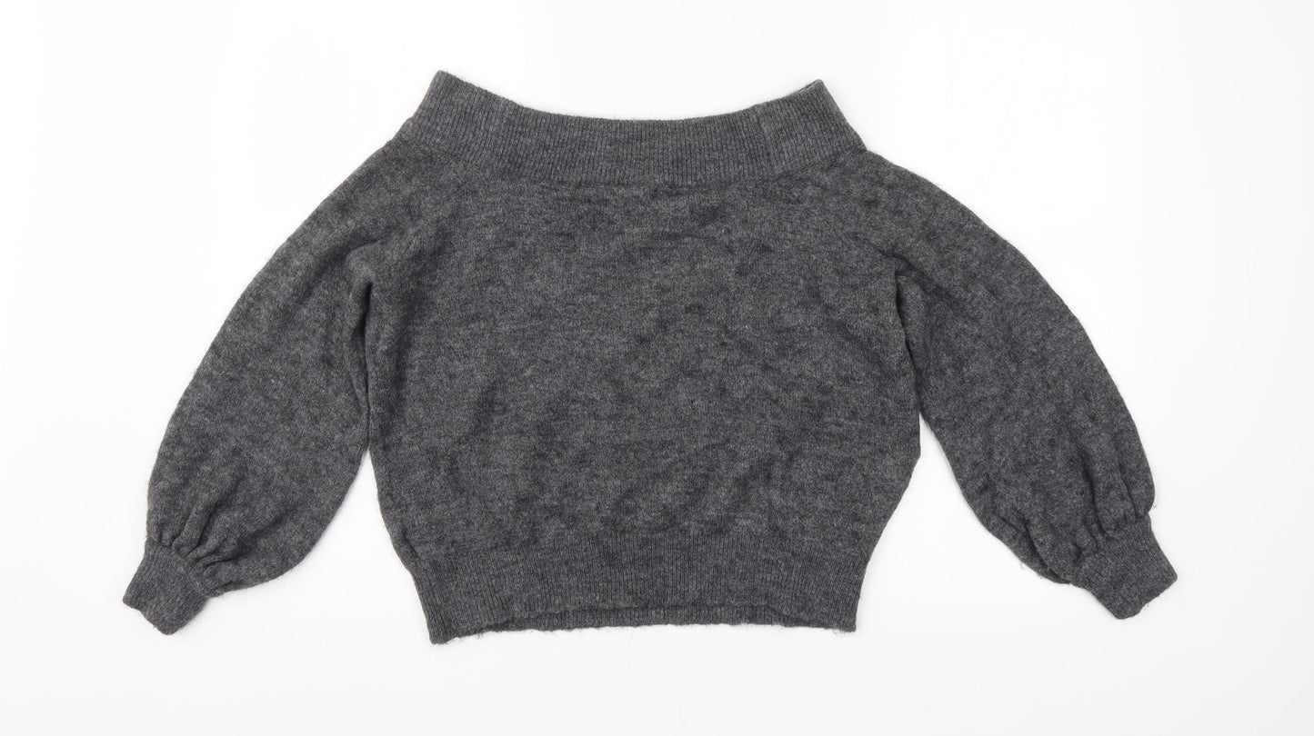 H&M Womens Grey   Pullover Jumper Size M