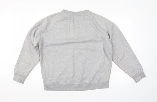 Fabric Womens Grey   Pullover Sweatshirt Size 14