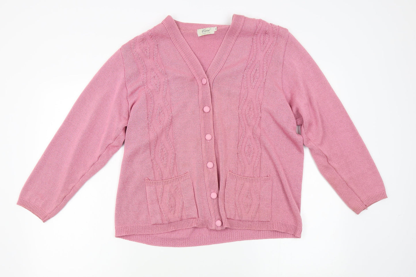cARE Womens Pink   Cardigan Jumper Size M