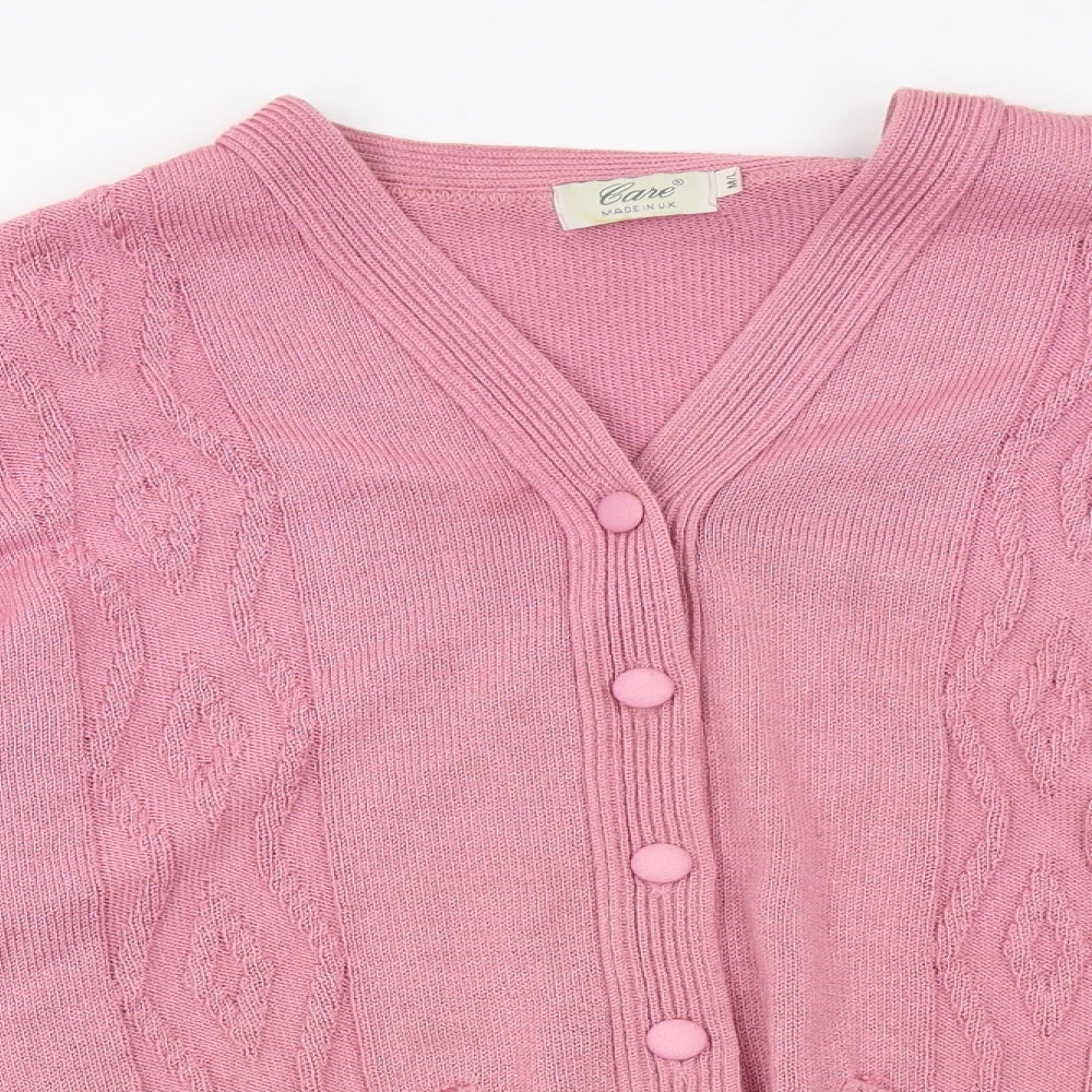 cARE Womens Pink   Cardigan Jumper Size M