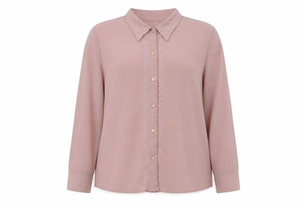 Bonmarché Womens Pink Basic Button-Up Size 18