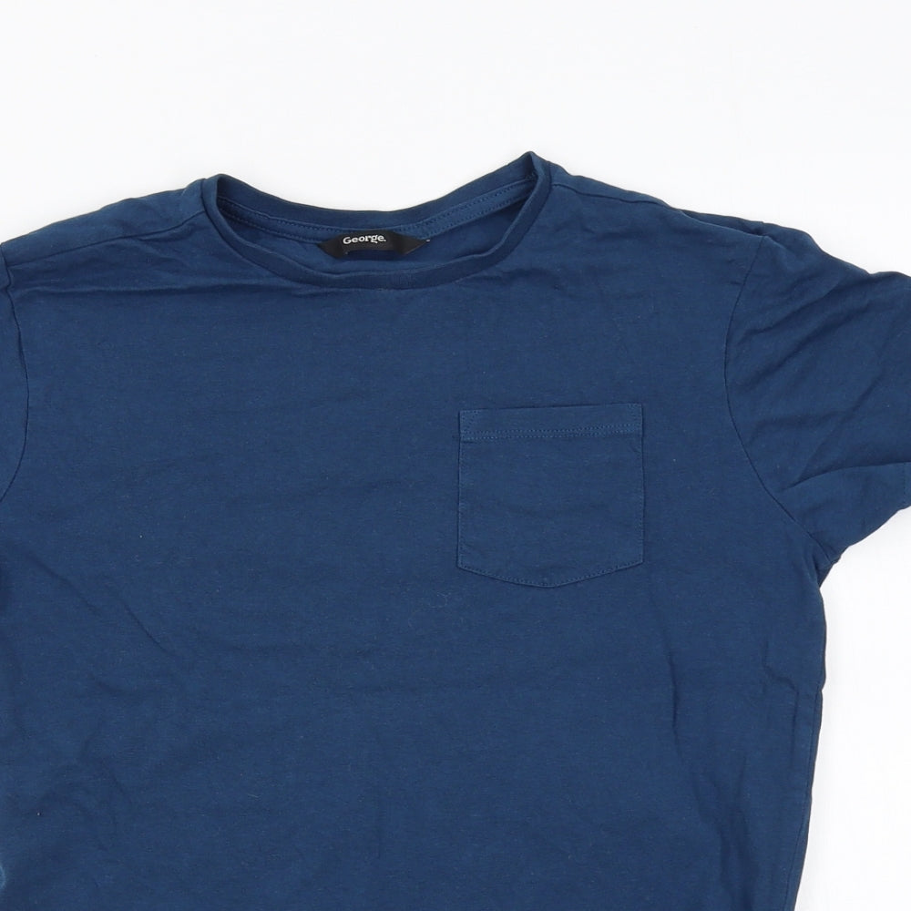 George Boys Blue   Basic T-Shirt Size 10-11 Years