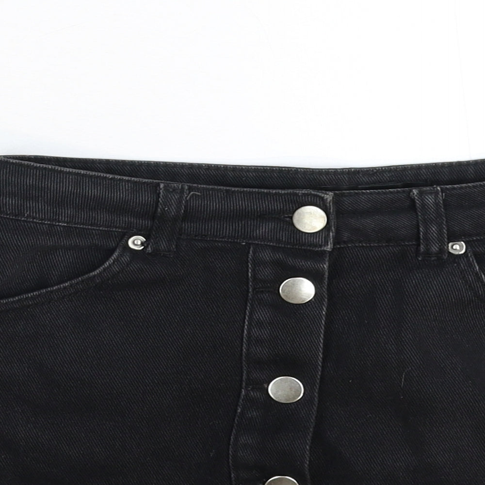 FOREVER 21 Womens Black  Denim Mini Skirt Size S