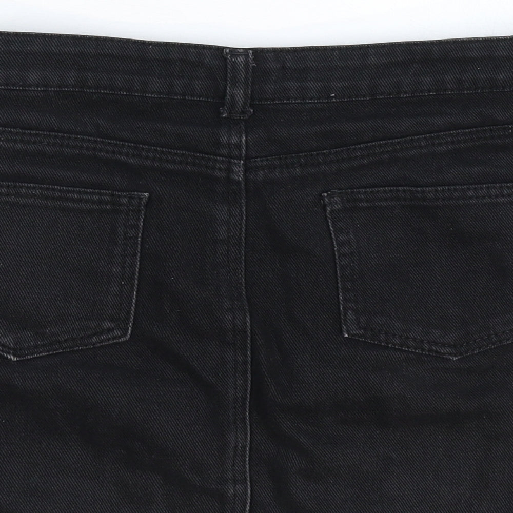 FOREVER 21 Womens Black  Denim Mini Skirt Size S
