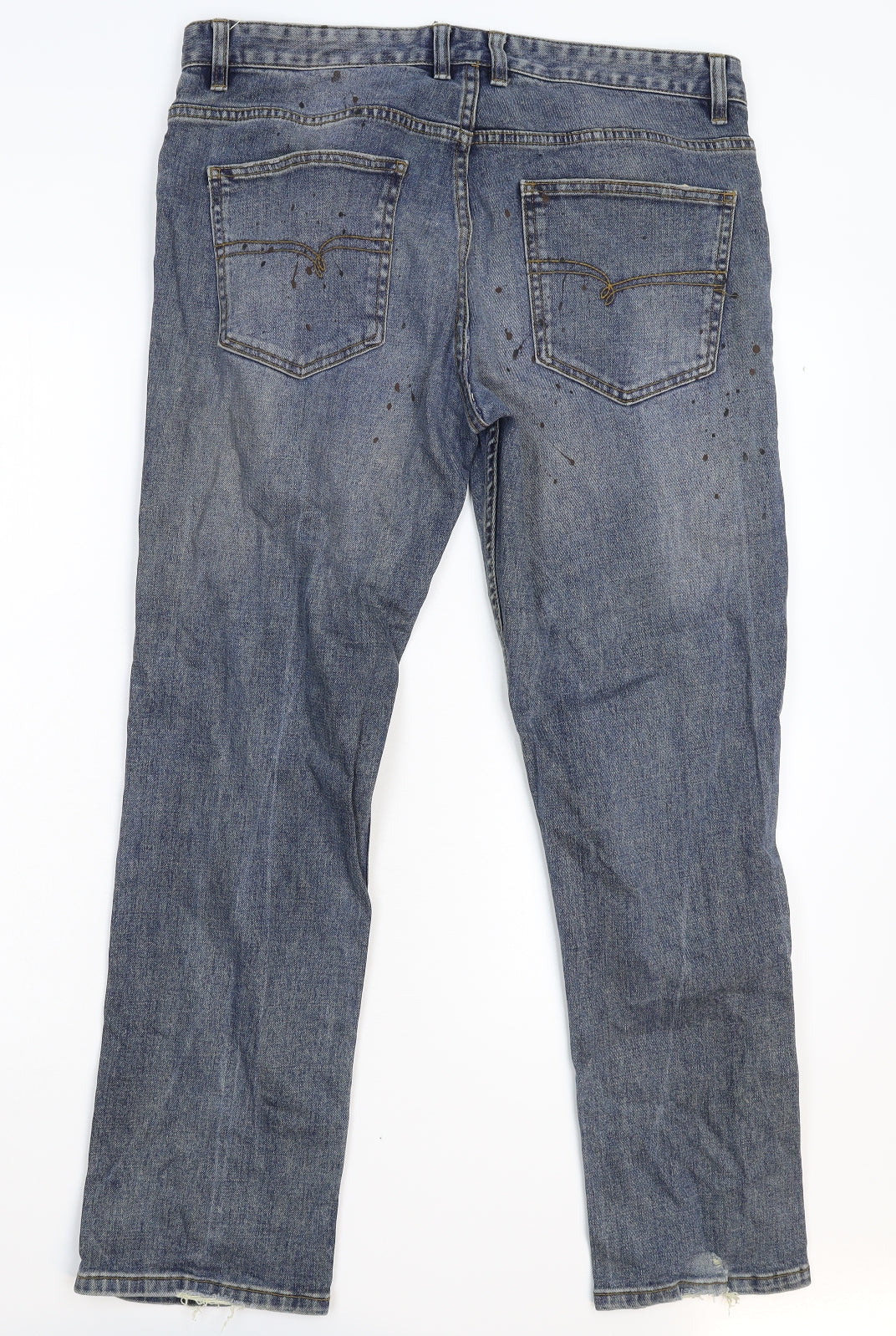 NEXT Mens Blue  Denim Straight Jeans Size 34 L28 in