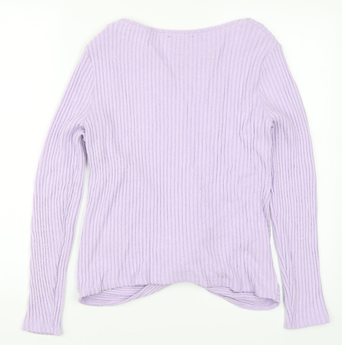 New Look Womens Purple  Knit Pullover Jumper Size 12  - Twist Front