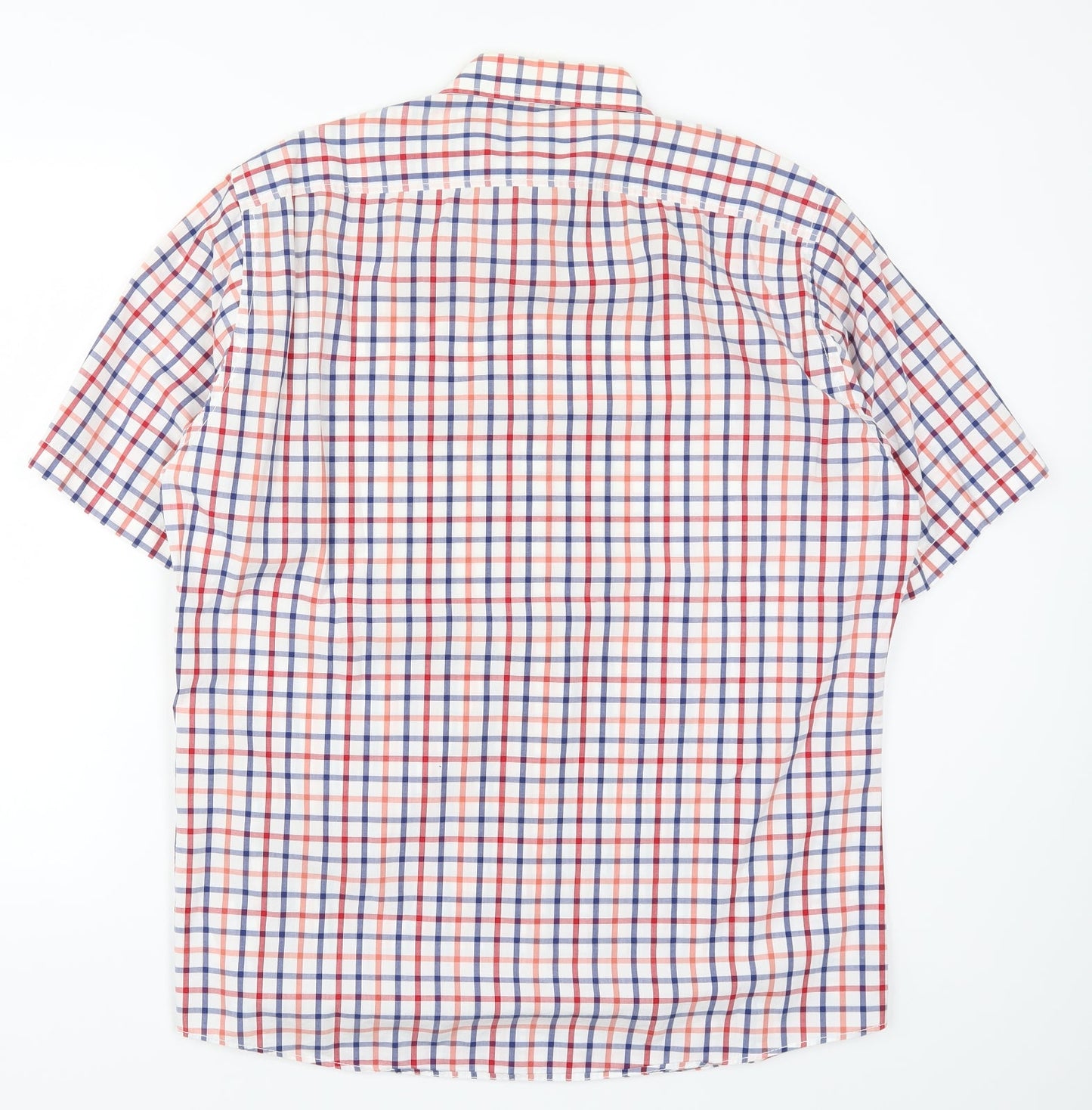 Olymp Mens Red Check   Button-Up Size L  - Blue
