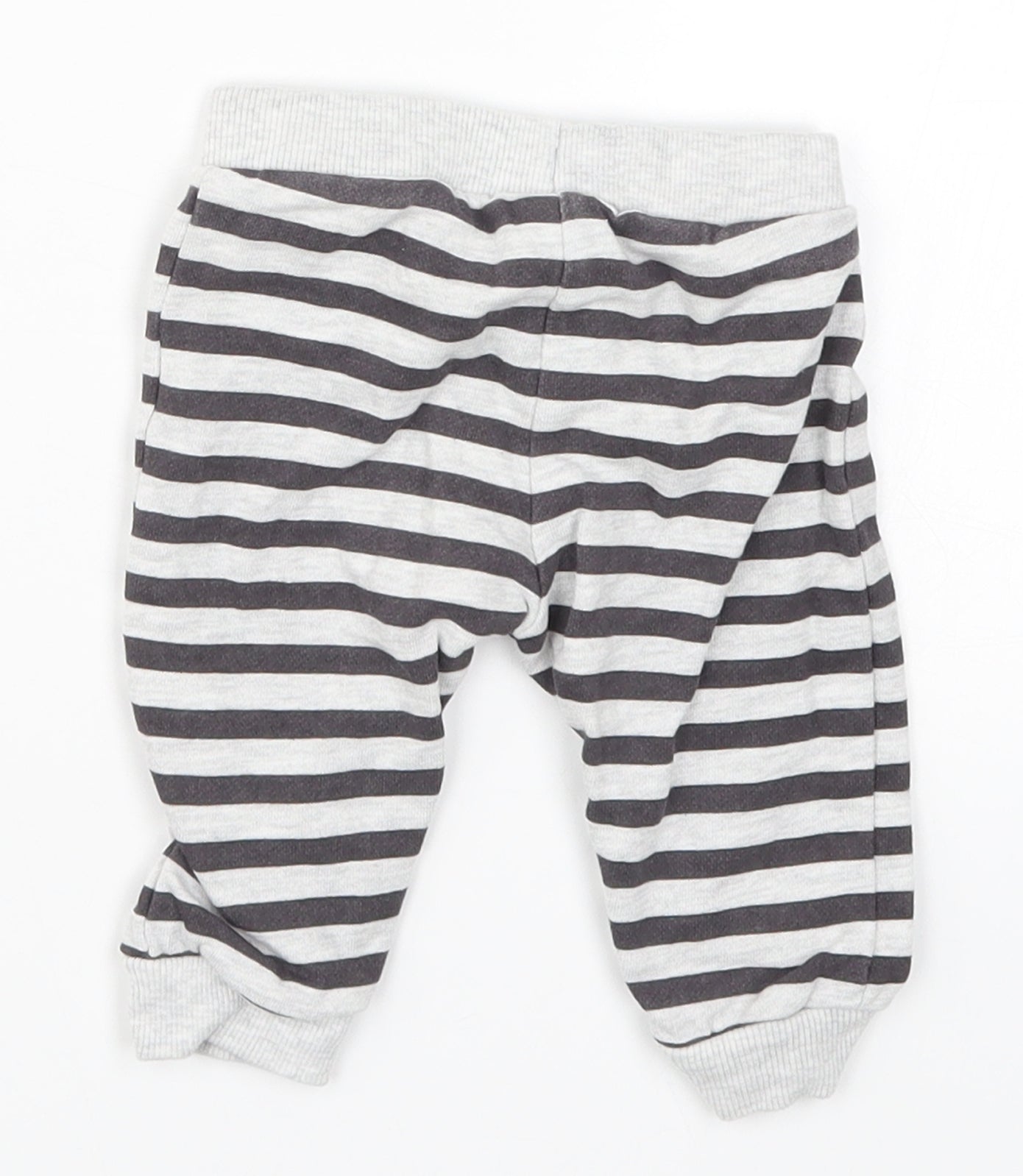 F&F Baby Grey Striped  Sweatpants Trousers Size 3-6 Months